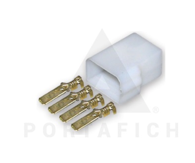 1510 - FICHA 4 VIAS HEMBRA CON TERMINAL PARA ARMAR